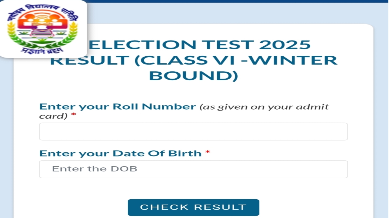 NVS Class 6 Winter Bound Result 2025