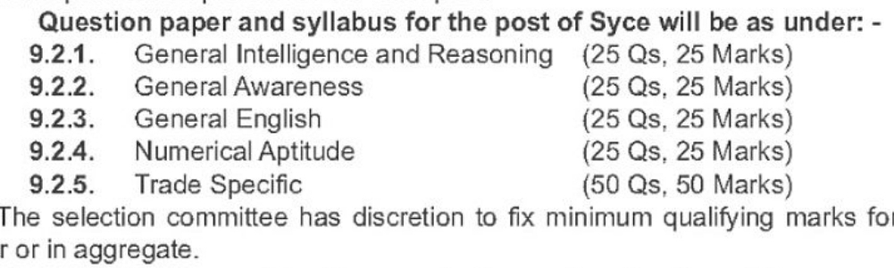 Ministry of Defence Group-C Syce Jobs 2026
