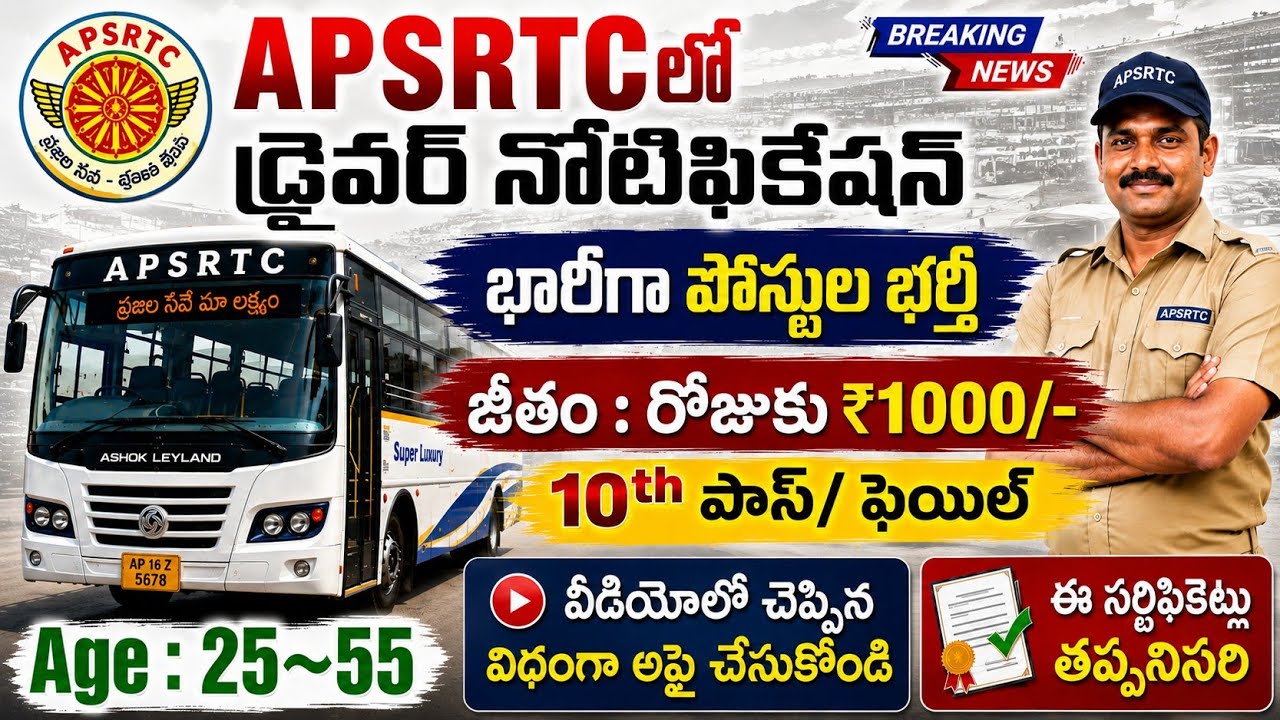 APSRTC Recruitment 2026