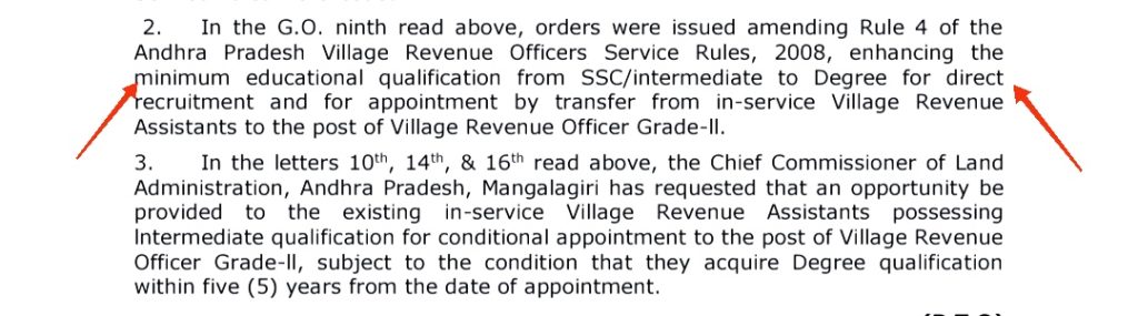 AP V.R.O Service Rules 2026