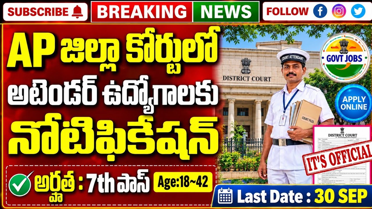 Vishakapatnam District Court Recruitment 2026
