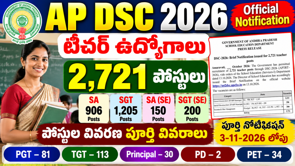 AP DSC 2026 Notification 